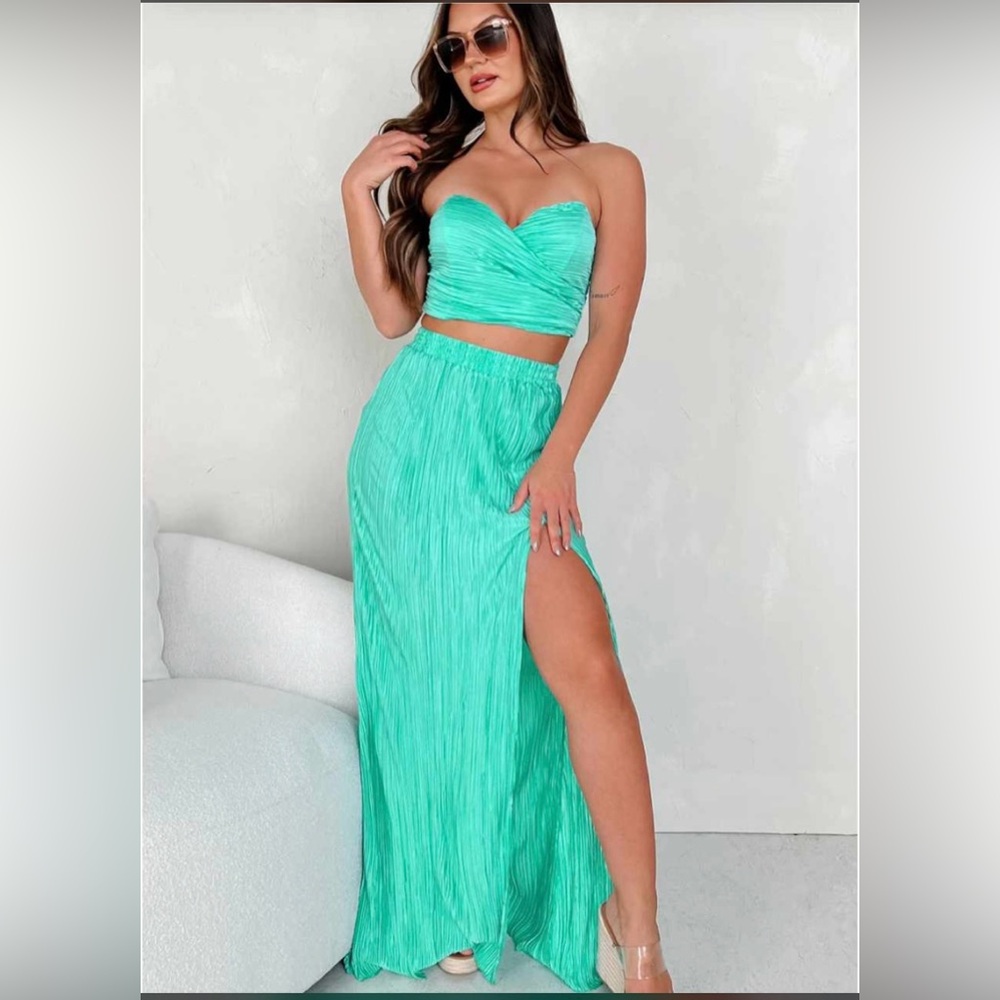Shop 17 two piece crop top skirt set
